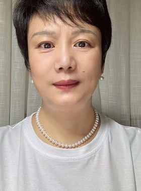 强光小众天然淡水珍珠项链妈妈链