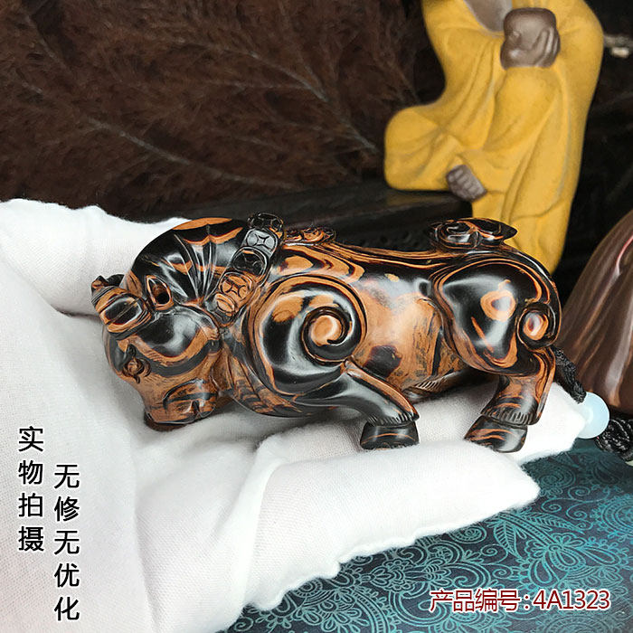 海柳文玩手把玩收藏牛摆件