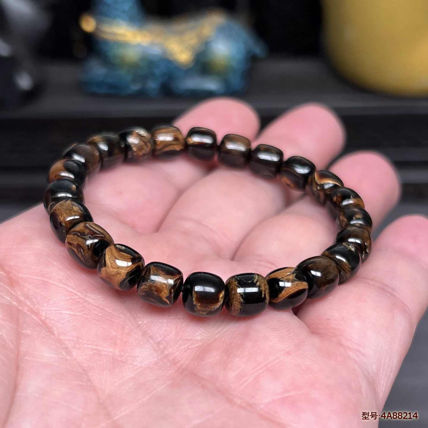 保真天然海柳佛珠手链8X8mm