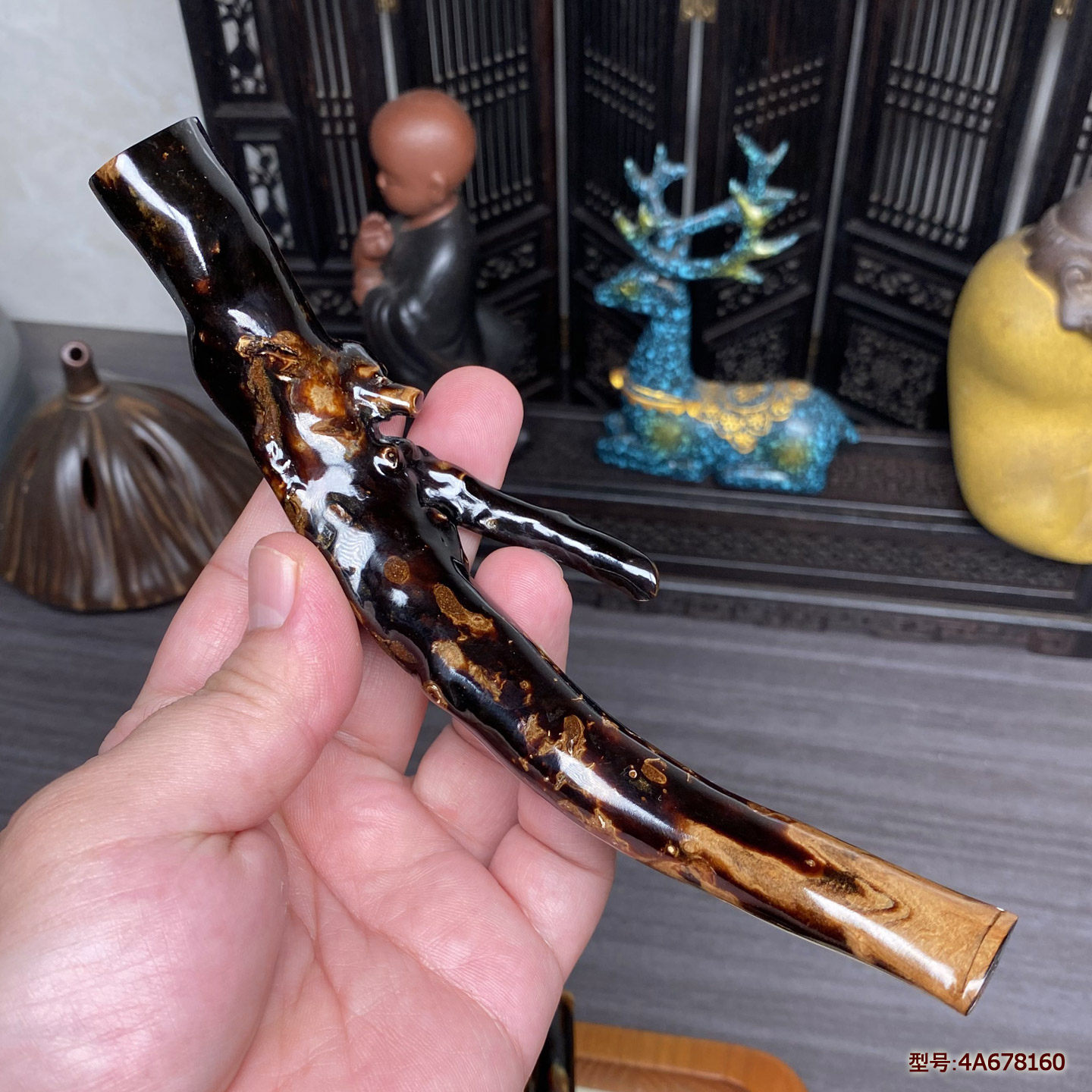 天然保真海柳烟嘴竹节造型