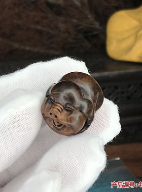 黑珊瑚文玩招财福猪佛塔包邮