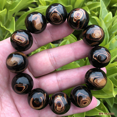 天然血柳海柳手串文玩手链多宝佛珠念珠圆珠黄眼天眼纹2.0cm包邮