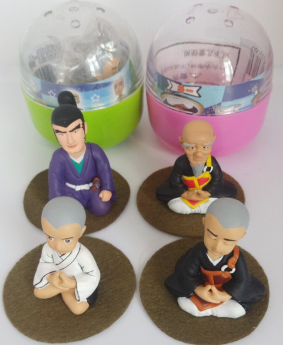 聪明一休动漫人物摆件慧能禅师和尚点头公仔车载淘米漫画正版扭蛋