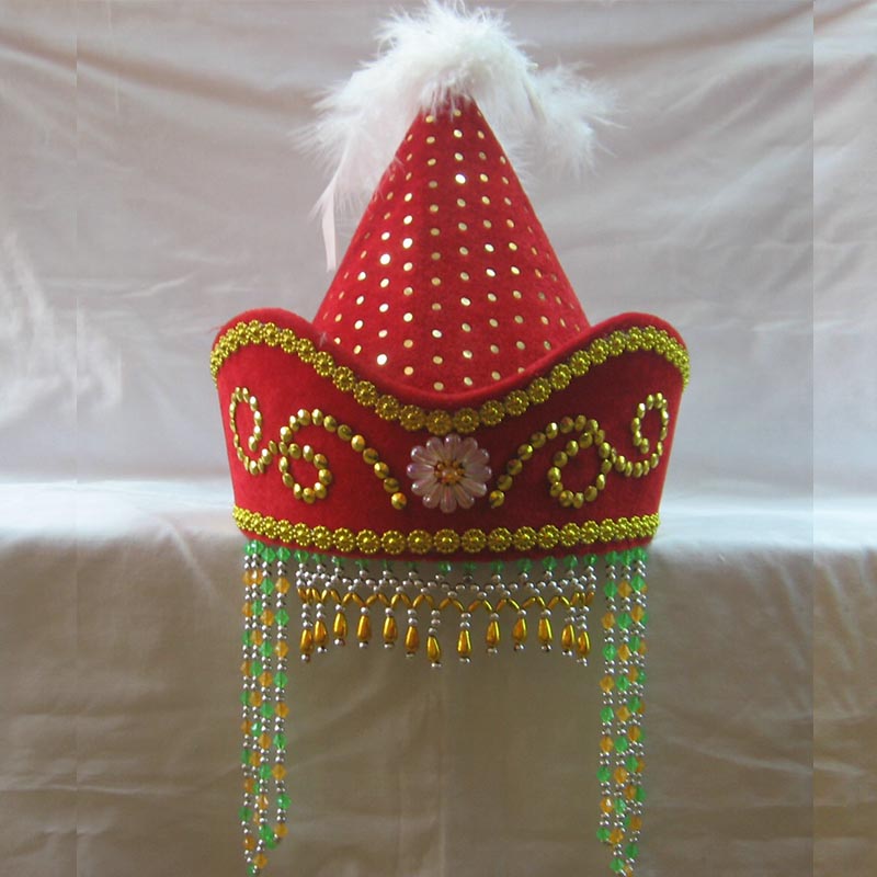 美丽娅蒙古帽清仓红黄玫红色