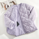 紫色内搭神器冬季 加绒加厚棉衣女内胆保暖小棉袄双面穿棉服外套