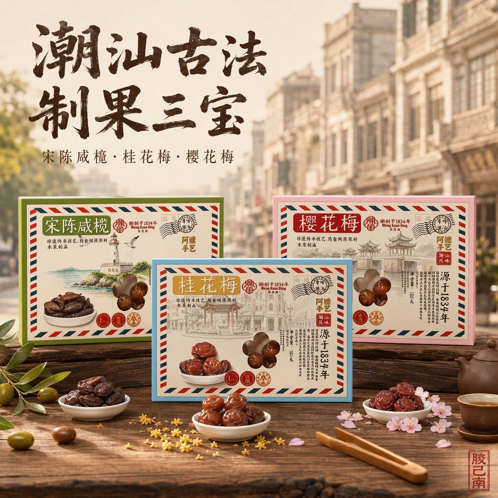潮汕特产古法制果三宝伴手礼盒
