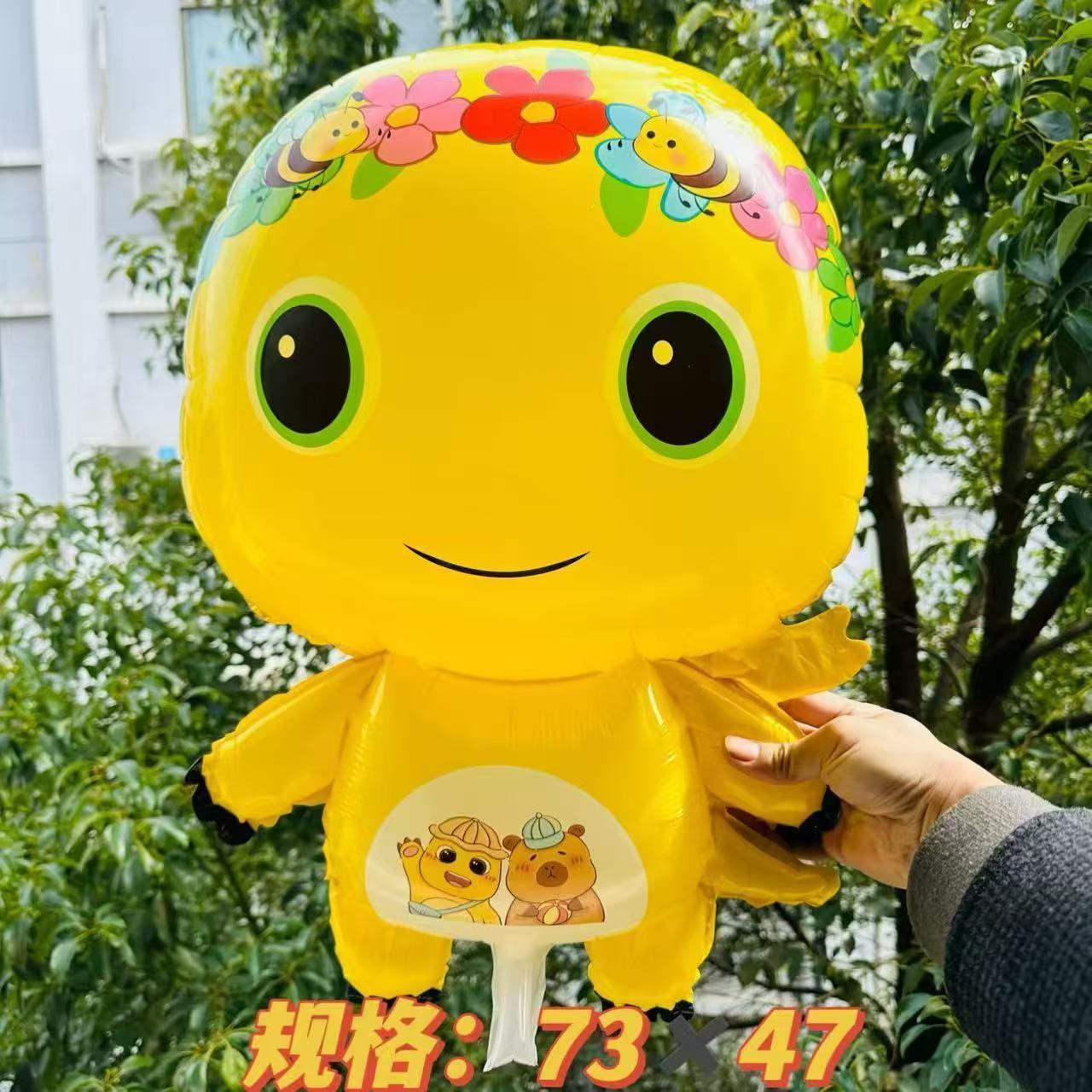 新款奶龙小奶龙气球热销黄色宝宝儿童卡通空气可爱地摊