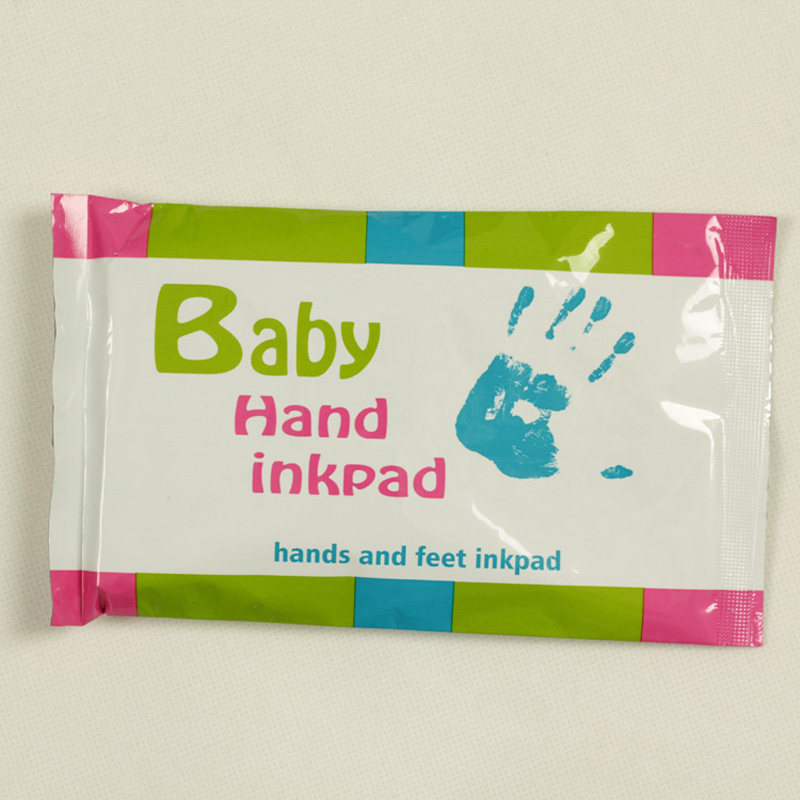 宝宝手印泥成人印泥婴儿手脚印纪念新生蓝色黄色金色金粉银粉中性