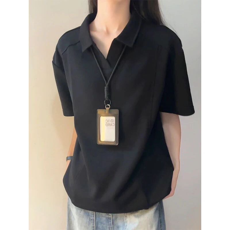 夏季重磅280G正肩polo衫男款高级感V领拼接短袖T恤修身正肩显瘦潮,男装,Polo衫,淘宝优惠券,粉丝福利购,淘宝优惠卷