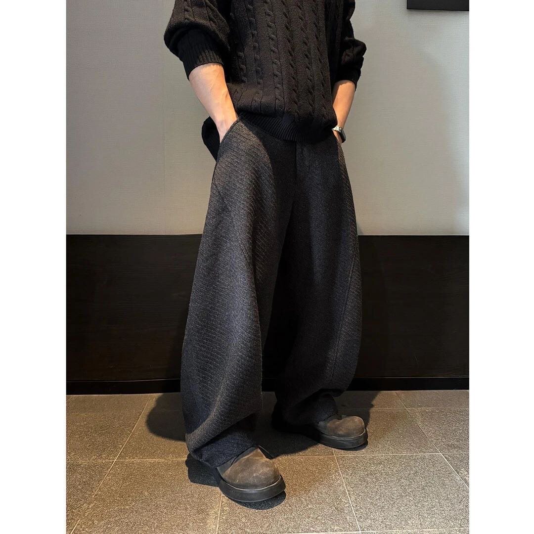 秋冬重磅加厚美式复古休闲裤男士设计感显瘦保暖弯刀阔腿裤长裤男,男装,休闲裤,淘宝优惠券,粉丝福利购,淘宝优惠卷