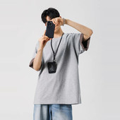 夏季 休闲T恤上衣 假两件文艺时尚 格子翻边设计纯棉短袖 tee男女同款