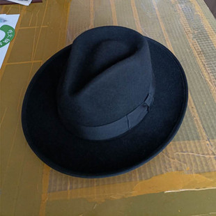 新款丽华上海滩许文强周润发同款爵士绅士羊毛呢礼帽子明星同款