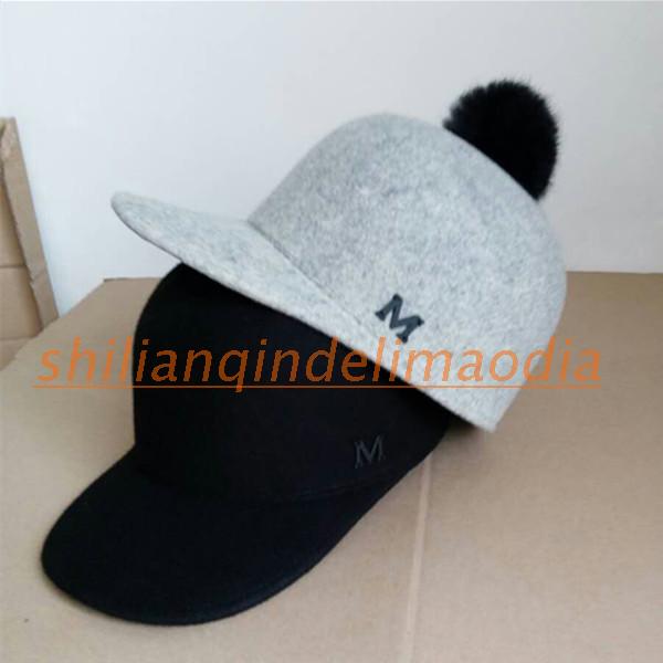 丽华纯羊毛马术帽M标毛球装饰骑马出游佩戴遮阳小礼帽