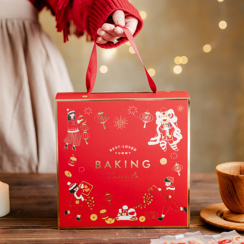 新年烘焙常溫包裝曲奇餅幹糯米船奶棗牛軋糖紅色手提春節年貨禮盒在類目 廚房/烹飪用具, 燒烤/烘焙用具, 烘培DIY器具, 點心包裝盒/包裝袋中 - 來自Buy2taobao.com提供專業的淘寶代購服務