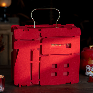 2026新款新年包装盒年货礼盒空盒子马年饼干糖果伴手礼品手提高端