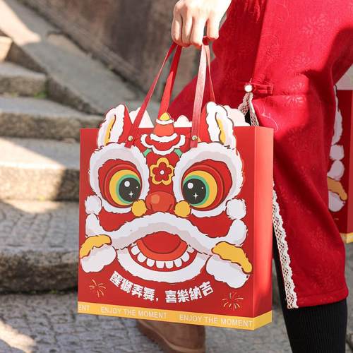 2026马年春节年货礼盒包装盒子烘焙曲奇饼干新年礼品盒高档手提盒