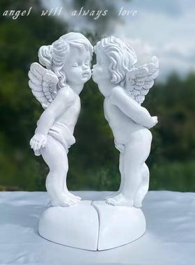 实心欧式树脂天使摆件结婚礼物
