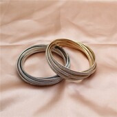 气质时髦女式 多层手镯亮晶晶潮流夸张个性 手环镯子 新款 欧美风格