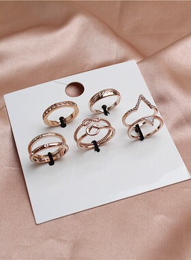 女款金属镀金日韩套装戒指指环