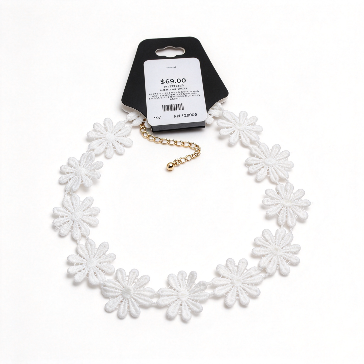 白色蕾丝花朵 choker 颈链女 森系小雏菊短款 温柔仙女风项圈配饰