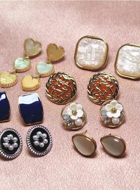 克莱因蓝色耳钉2025年新款夏天小众设计感耳环韩版耳饰S925银针 5