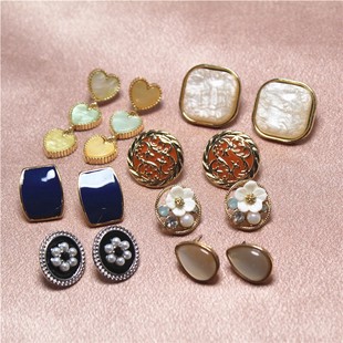 耳饰S925银针 克莱因蓝色耳钉2025年新款 夏天小众设计感耳环韩版