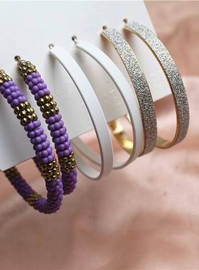 欧美女金属镀金套装耳环耳圈耳饰