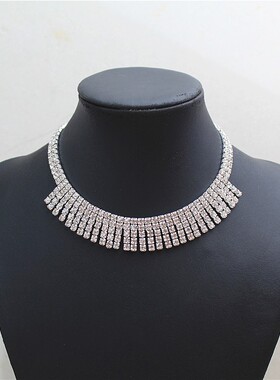 镶水钻闪亮新娘韩版时尚风锁骨链