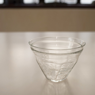 杯一二九 日本 鸟山高史 哨子玻璃 敞口 酒杯 冷水杯  全手工