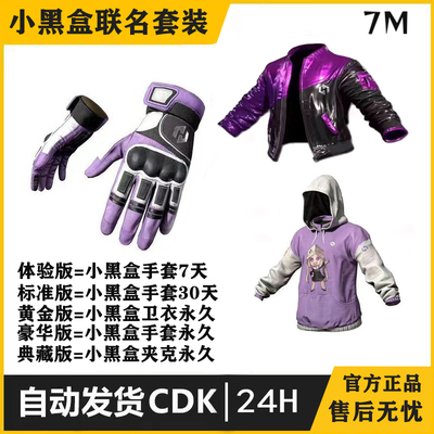 小黑盒子手套pubg卫衣联名套装吃鸡皮肤CDK绝地求生自动发货