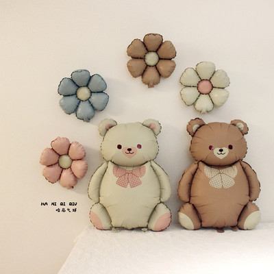 可爱小熊气球森系复古装饰