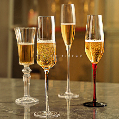 高颜值水晶香槟杯2只高脚杯
