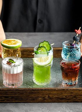 高颜值shot杯鸡尾酒杯组合套装创意酒吧迷你果酒杯白酒杯一口杯