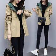 Mùa thu 2018 mới của phụ nữ Hàn Quốc lỏng lẻo áo khoác dài tay giản dị nữ ngắn đoạn áo sơ mi khí chất hoang dã - Áo khoác ngắn