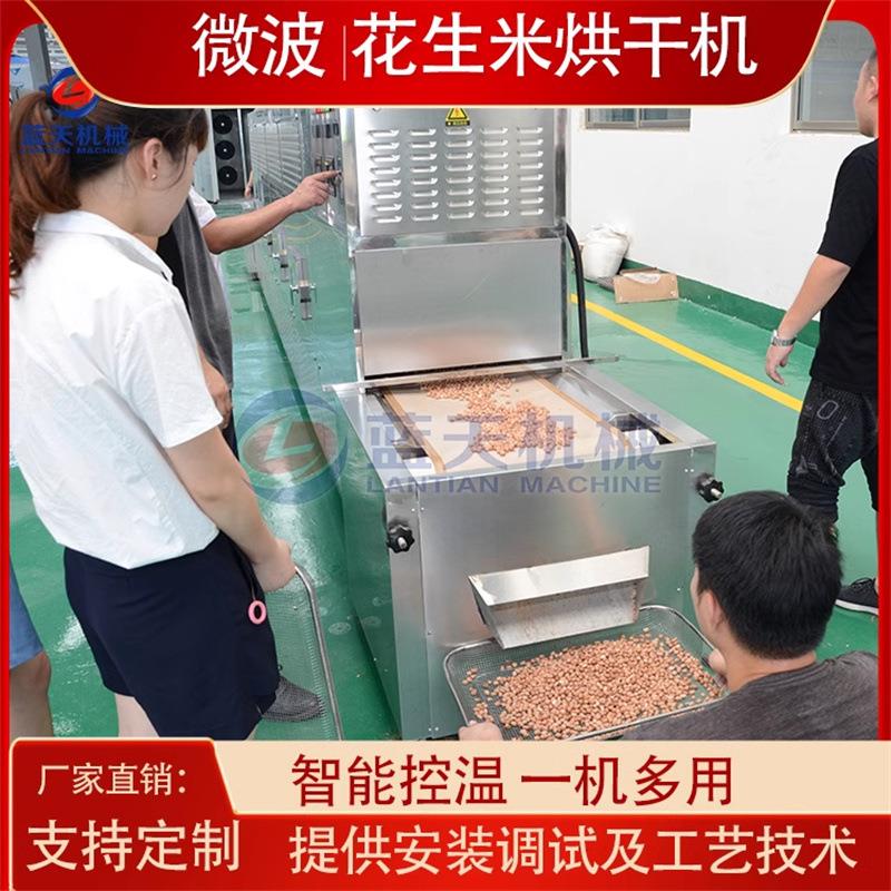微波花生米烘干机 隧道式五谷杂粮烘干设备 坚果熟化杀菌一体机器
