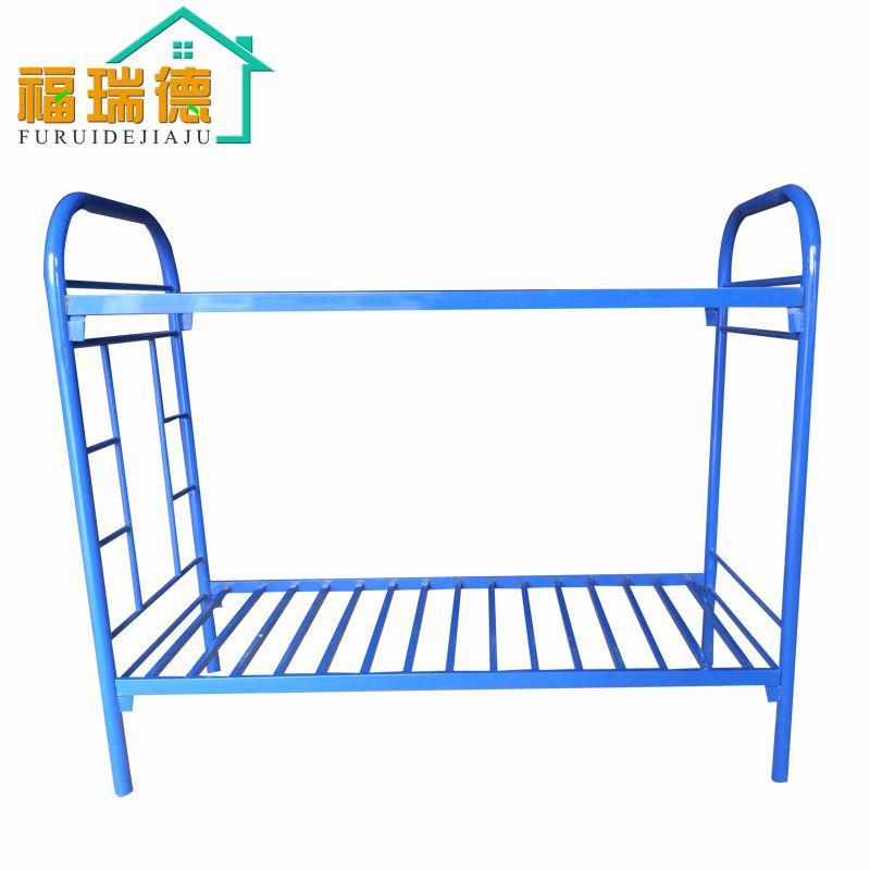 接双人钢管上铺铁床双层床铁艺下床床学生宿舍上下员G-插接上工公