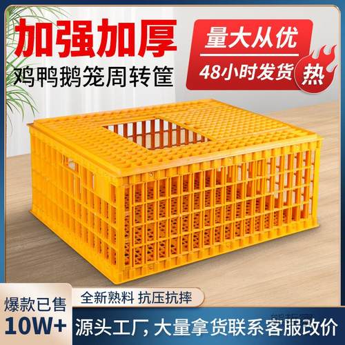 鸡笼周用UVT转运家大号加厚防摔养箱殖输塑料鸡鸭鹅兔笼