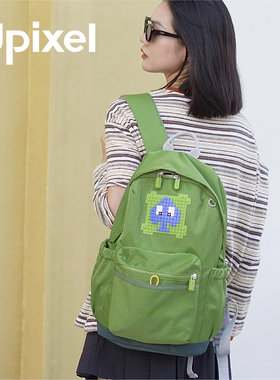 upixel双肩包女新款DIY大学生轻便大容量户外男旅行包青少年书包