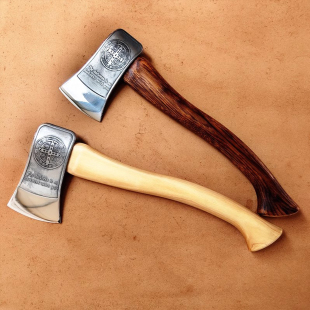 新品 斧十字架指南针雕刻斧开山斧收藏把玩斧头户外露营 飞瑞祥美式