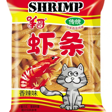 羊哥虾条香辣味1000g休闲零食