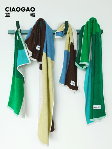 通用纯棉夏季几何ins毛巾