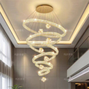 别墅客厅复式 楼挑空大吊灯自建房楼梯吊灯楼中楼酒店大堂水晶灯具