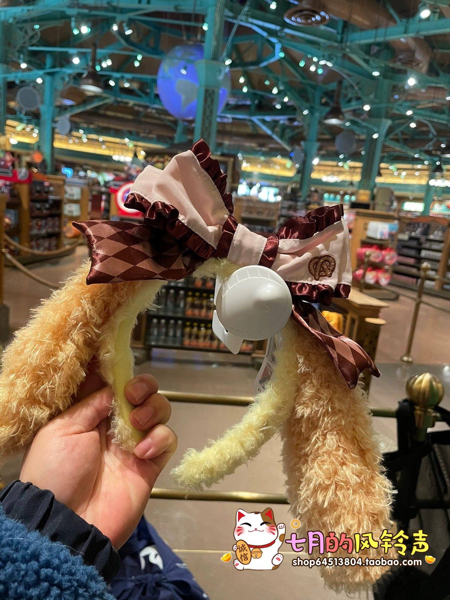 上海迪士尼国内代购巧克力可琦安发箍洛丽塔蝴蝶结可爱发箍装饰