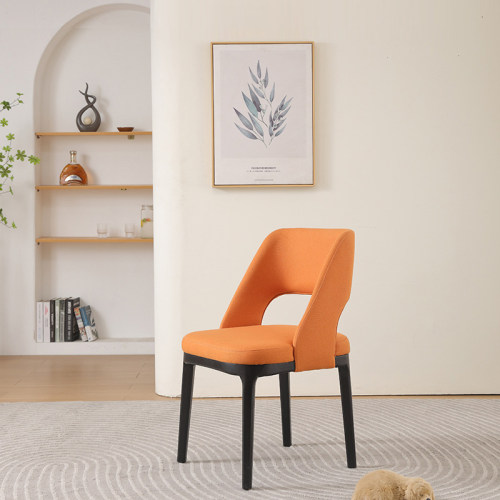 白蜡木布艺皮椅设计师款餐椅