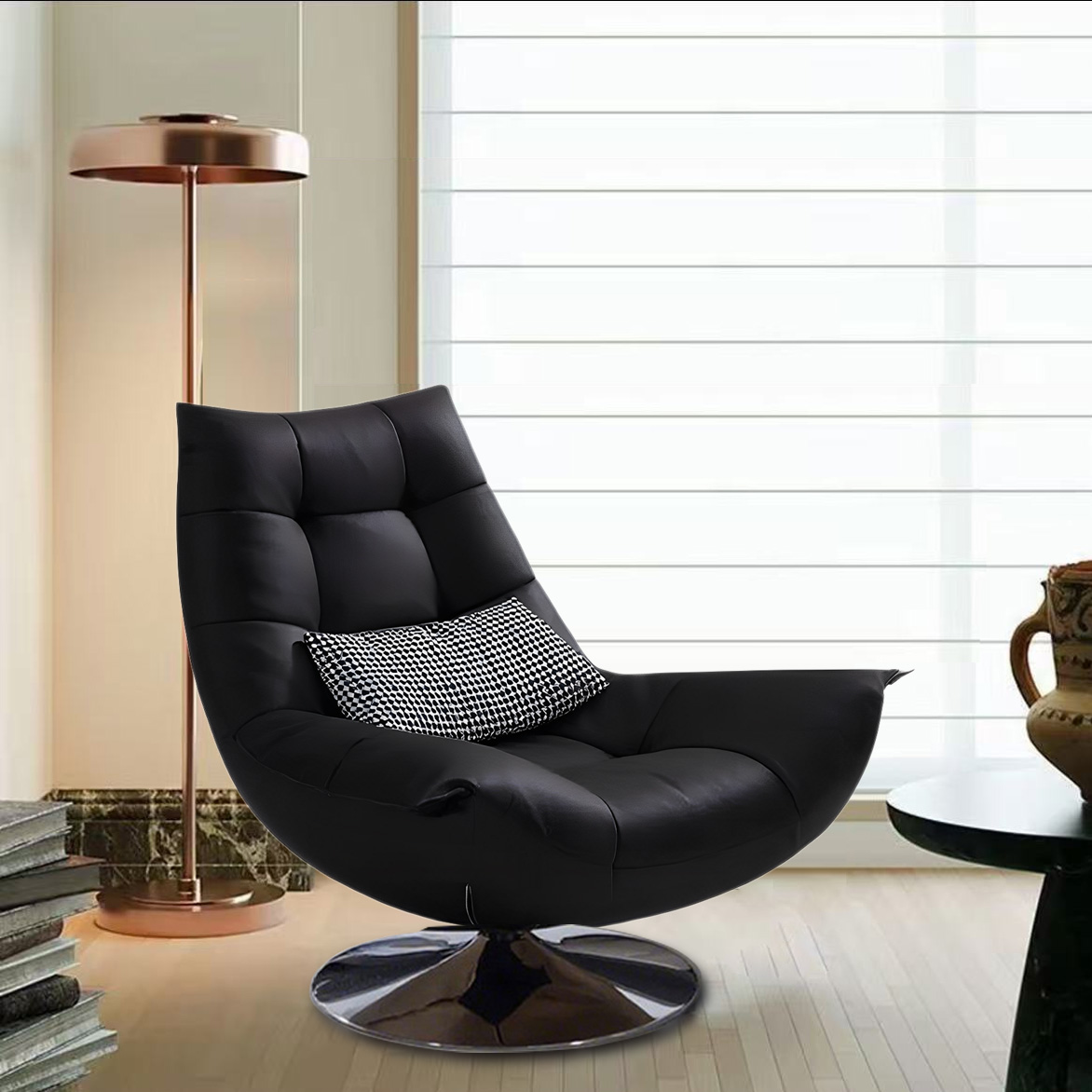 设计师旋转单人沙发椅