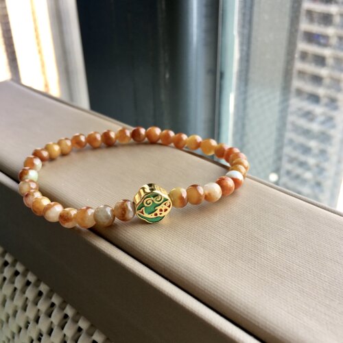 天然a货翡翠蜜黄翡手串