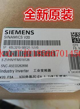 议价6SL3210-5BE21-1UV0 V20原装变频器6SL32105BE211UV0议￥