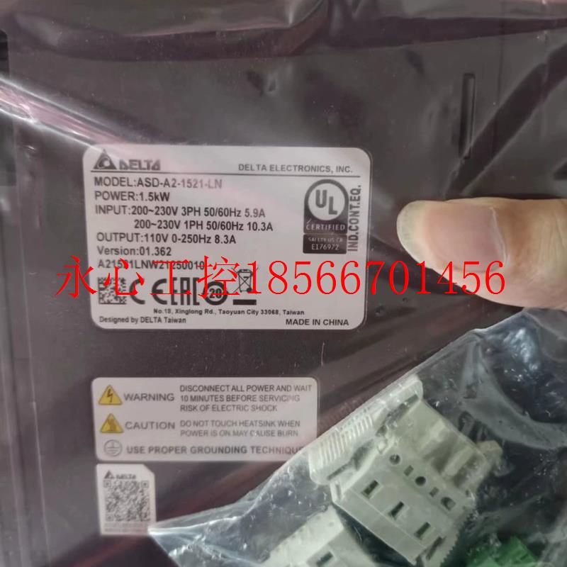 议价全新台达伺服电机控制器 ASD-A2-1521-LN-1.5KW现货￥