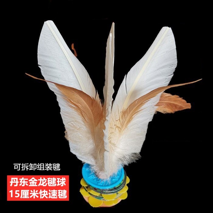 丹东金龙快速拆卸成人比赛健身训练毽球儿童小学生鹅毛大白毽
