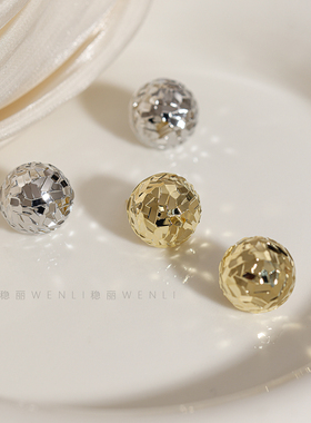 碎冰冰耳钉轻奢高级感气质大气适合夏天的耳环女耳饰2025新款爆款